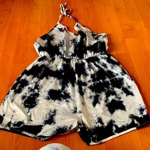 black and white jumpsuit